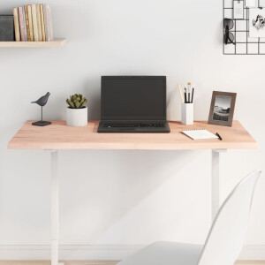 vidaXL Tafelblad 100x50x2 cm onbehandeld massief eikenhout