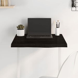 vidaXL Tafelblad 60x60x(2-4)cm behandeld massief eikenhout donkerbruin