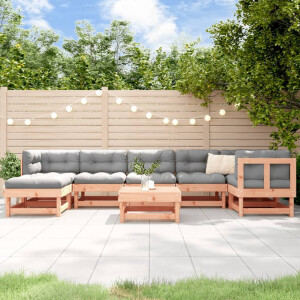 vidaXL 8-delige Loungeset met kussens massief douglashout
