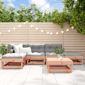 vidaXL 6-delige Loungeset met kussens massief douglashout