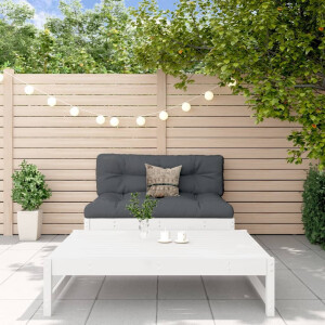 vidaXL 2-delige Loungeset massief grenenhout wit