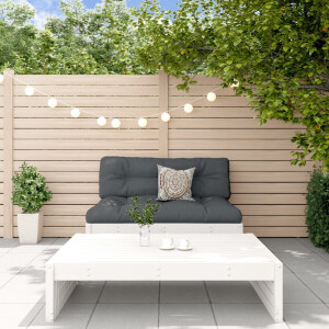 vidaXL 2-delige Loungeset massief grenenhout wit