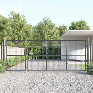 vidaXL Tuinhek van gaas antraciet 350x125 cm gegalvaniseerd staal