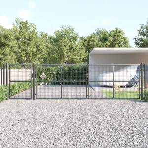 vidaXL Tuinpoort 500x175 cm gaas en gegalvaniseerd staal antraciet