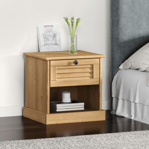 vidaXL Nachtkastje VIGO 42x35x42 cm massief grenenhout