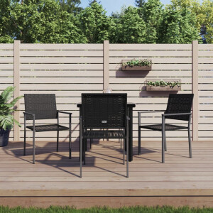 vidaXL 5-delige Tuinset poly rattan en staal