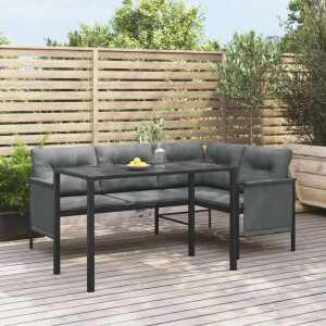 vidaXL Tuintafel 110x54x70 cm staal antracietkleurig