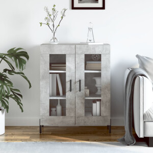 vidaXL Dressoir 69,5x34x90 cm bewerkt hout betongrijs