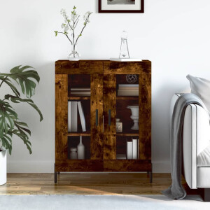 vidaXL Dressoir 69,5x34x90 cm bewerkt hout gerookt eikenkleurig