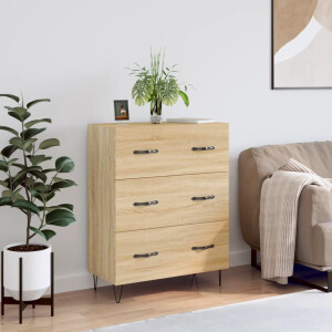 vidaXL Dressoir 69,5x34x90 cm bewerkt hout sonoma eikenkleurig