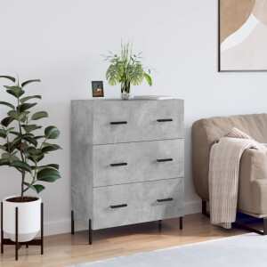 vidaXL Dressoir 69,5x34x90 cm bewerkt hout betongrijs