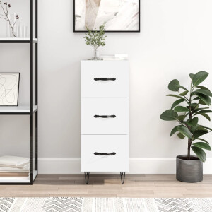 vidaXL Dressoir 34,5x34x90 cm bewerkt hout wit
