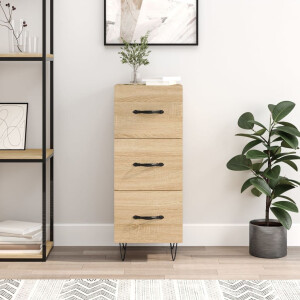 vidaXL Dressoir 34,5x34x90 cm bewerkt hout sonoma eiken