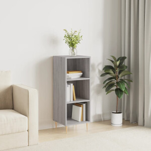 vidaXL Dressoir 34,5x32,5x90 cm bewerkt hout grijs sonoma eikenkleurig