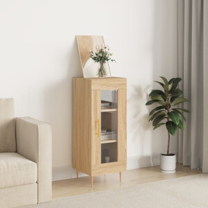 vidaXL Dressoir 34,5x34x90 cm bewerkt hout sonoma eiken