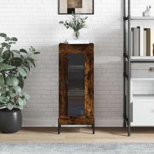 vidaXL Dressoir 34,5x34x90 cm bewerkt hout gerookt eiken