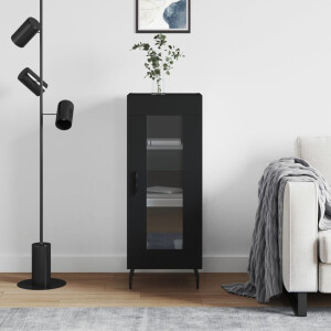 vidaXL Dressoir 34,5x34x90 cm bewerkt hout zwart