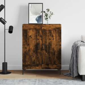 vidaXL Dressoir 69,5x34x90 cm bewerkt hout gerookt eikenkleurig