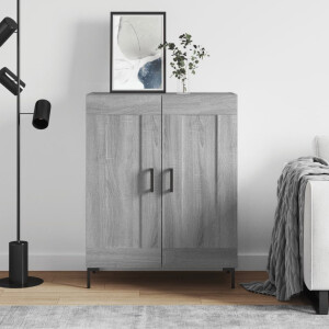 vidaXL Dressoir 69,5x34x90 cm bewerkt hout grijs sonoma eikenkleurig
