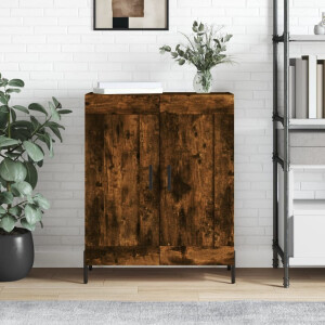 vidaXL Dressoir 69,5x34x90 cm bewerkt hout gerookt eikenkleurig