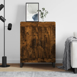 vidaXL Dressoir 69,5x34x90 cm bewerkt hout gerookt eikenkleurig