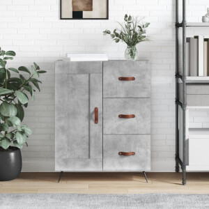 vidaXL Dressoir 69,5x34x90 cm bewerkt hout betongrijs