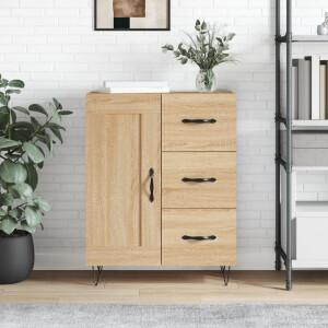 vidaXL Dressoir 69,5x34x90 cm bewerkt hout sonoma eikenkleurig