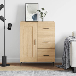 vidaXL Dressoir 69,5x34x90 cm bewerkt hout sonoma eikenkleurig