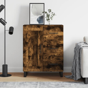 vidaXL Dressoir 69,5x34x90 cm bewerkt hout gerookt eikenkleurig