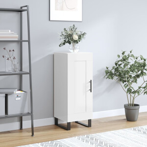 vidaXL Dressoir 34,5x34x90 cm bewerkt hout hoogglans wit