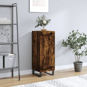 vidaXL Dressoir 34,5x34x90 cm bewerkt hout gerookt eiken