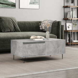 vidaXL Salontafel 90x50x36,5 cm bewerkt hout betongrijs