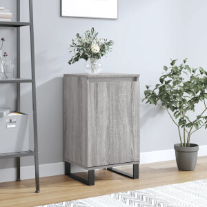 vidaXL Dressoir 40x35x70 cm bewerkt hout grijs sonoma