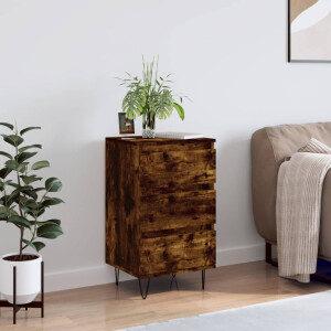 vidaXL Dressoir 40x35x70 cm bewerkt hout gerookt eikenkleurig