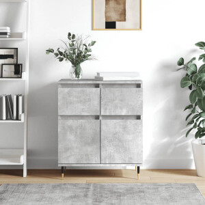 vidaXL Dressoir 60x35x70 cm bewerkt hout betongrijs