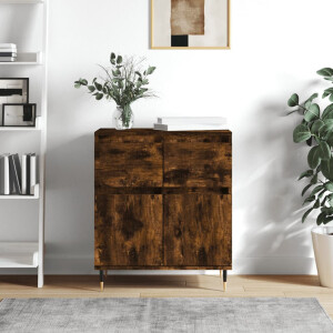vidaXL Dressoir 60x35x70 cm bewerkt hout gerookt eikenkleurig