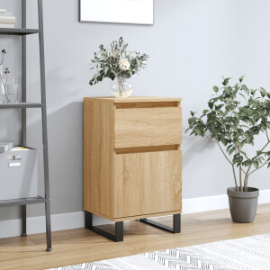 vidaXL Dressoir 40x35x70 cm bewerkt hout sonoma eikenkleurig