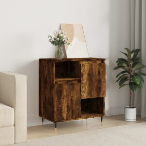 vidaXL Dressoir 60x35x70 cm bewerkt hout gerookt eikenkleurig