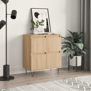 vidaXL Dressoir 60x35x70 cm bewerkt hout sonoma eikenkleurig