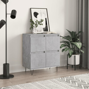 vidaXL Dressoir 60x35x70 cm bewerkt hout betongrijs