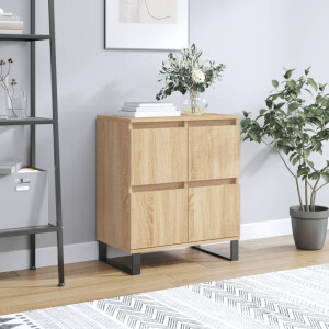 vidaXL Dressoir 60x35x70 cm bewerkt hout sonoma eikenkleurig