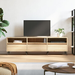 vidaXL Tv-meubel 150x30x44,5 cm bewerkt hout sonoma eikenkleurig