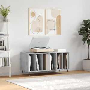 vidaXL Platenkast 100x38x48 cm bewerkt hout betongrijs