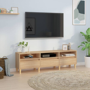 vidaXL Tv-meubel 150x30x44,5 cm bewerkt hout sonoma eikenkleurig