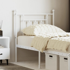 vidaXL Vervangend hoofdbord 75 cm metaal wit