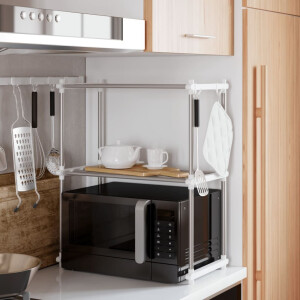vidaXL Magnetronrek 51x27x63 cm aluminium wit