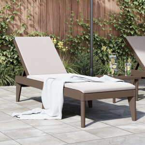 vidaXL Ligbed 186x60x29 cm polypropeen bruin