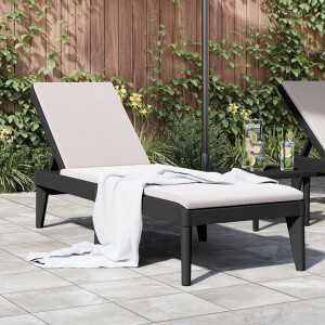 vidaXL Ligbed 186x60x29 cm polypropeen antracietkleurig