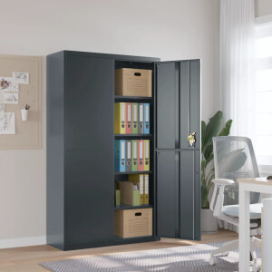vidaXL Archiefkast 105x40x180 cm staal antracietkleurig