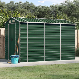 vidaXL Tuinhuis Groen 191x300x198 cm Gegalvaniseerd Staal